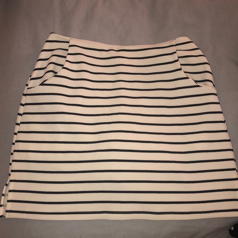 Black & White Stripe Skirt